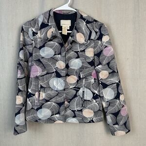 Max Azria Collection Women's Jacket Size XS Floral Blue